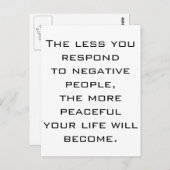 否定的な人々に対する回答を減らすbwはがき ポストカード (正面/裏面)