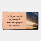 否定的な人々のサンセットピーチに反応しない デスクマット (正面)