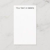 否定的な人々のサンセット写真に反応しない 名刺 (裏面)