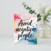 否定的な人々を避ける水の色（ばちゃばちゃ）跳ねる ポストカード (スタンド正面)