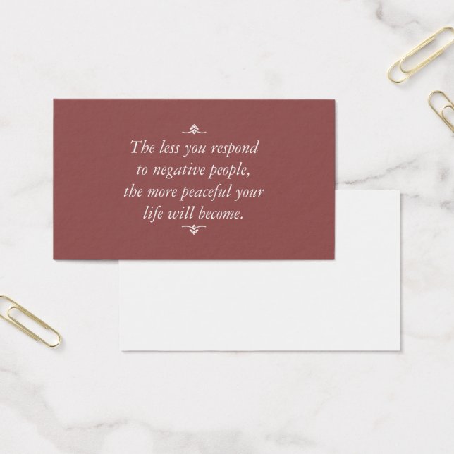 否定的な人に反応しない |茶色 – 赤 (オフィス)