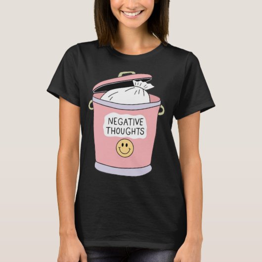 否定的な思遠くにいを投げ掛ける Tシャツ (正面)