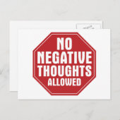 否定的な考えは許されない ポストカード (正面/裏面)