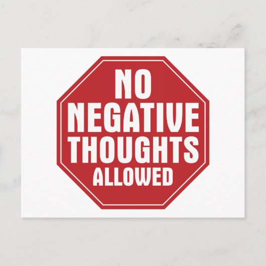 否定的な考えは許されない ポストカード (正面)