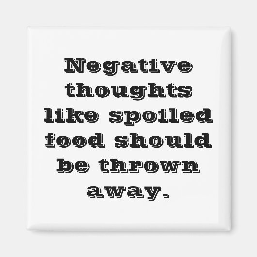 否定的な考え引用文 マグネット (正面)