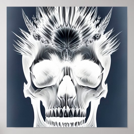 否定的な部族スカル ポスター (正面)