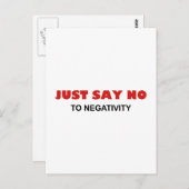 否定的にノーと言う ポストカード (正面/裏面)