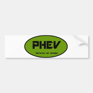 含まれていないPHEV電池 バンパーステッカー