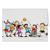 含む子どものグループのイラストレーション