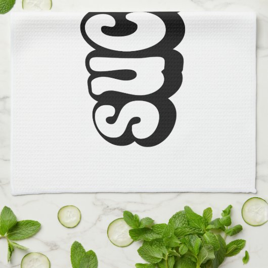 吸う人 キッチンタオル (折り畳み)