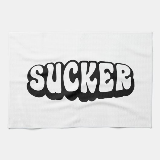 吸う人 キッチンタオル (横)