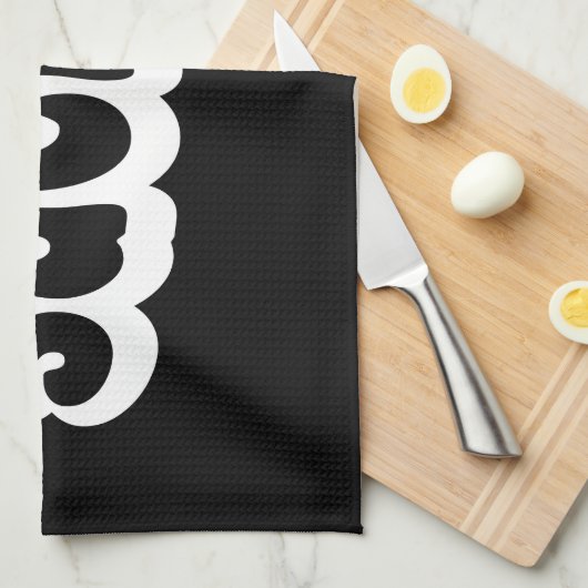 吸う人 キッチンタオル (四つ折り)