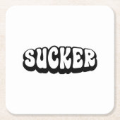 吸う人 スクエアペーパーコースター (正面)