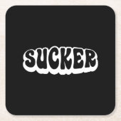 吸う人 スクエアペーパーコースター (正面)