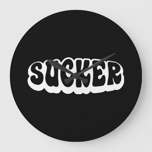 吸う人 ラージ壁時計 (正面)