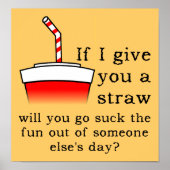 吸おもしろい出おもしろい張サイン ポスター (正面)