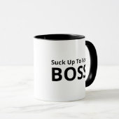 吸お前のボスの皮肉おもしろいなカスタム マグカップ (正面右)