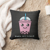 吸って下さい私の球(泡茶)を クッション (ブランケット)