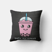 吸って下さい私の球(泡茶)を クッション (裏面)