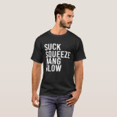 吸って圧縮して爆発して排気する メカニック 車 ピストン エンジン Tシャツ (正面フル)