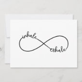 吸って、吐いて、無限大記号 招待状 (正面)