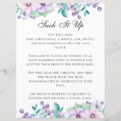 吸よ。赤ちゃんシャワーゲーム。紫のフローラ (正面)