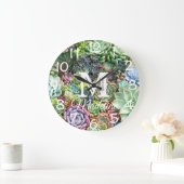 吸カラフル肉園 ラージ壁時計 (ホーム)