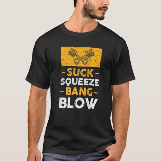 吸スクイ吹ズ車の男 Tシャツ (正面)