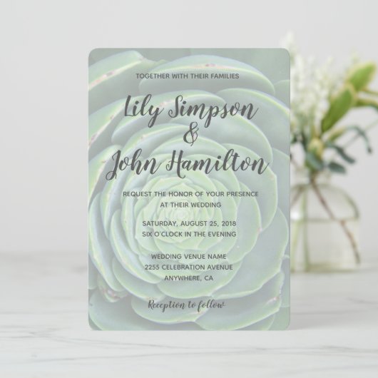 吸モダン肉結婚式招待状 招待状 (スタンド正面)