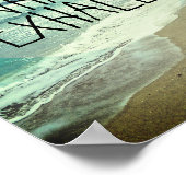 吸気口引用文ビーチ海写真 ポスター (角)