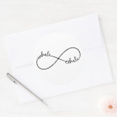 吸気口，息を吐く，無限大のサイン ラウンドシール (封筒)