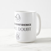 吸気性自信の疑いを吐く コーヒーマグカップ (正面右)