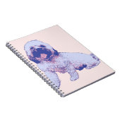 吸水性の高いタオル地雑種犬のノート ノートブック (右側)