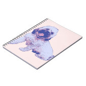 吸水性の高いタオル地雑種犬のノート ノートブック (左側)