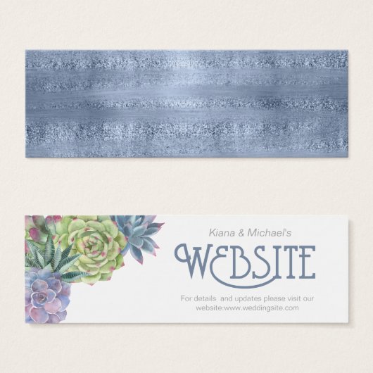 吸汁剤とスパークルウェブサイト挿入ブルーID515 (正面&裏面)