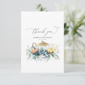 吸汁及びカボチャの赤ちゃんシャワーありがとう サンキューカード (スタンド正面)