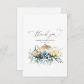 吸汁及びカボチャの赤ちゃんシャワーありがとう サンキューカード (正面/裏面)