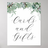 吸汁及びユーカリのカードとギフトのサイン ポスター (正面)