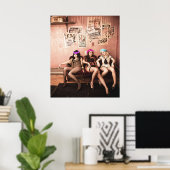 吸盤パンチブードアフラワークラウン ポスター (ホームオフィス)