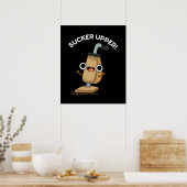 吸盤上真空おもしろい掃除機プンダークBG ポスター (キッチン)