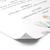 吸肉結婚の。サボテンのアルコール飲料バー ポスター (角)