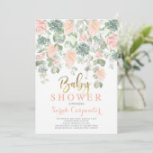 吸肉類、アンスリウム·フローラ·ベイビー·シャワー·ガール 招待状 (スタンド正面)