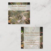 吸肉、写真パーソナライズされた、 スクエア名刺 (正面/裏面)