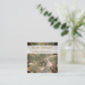 吸肉、写真パーソナライズされた、 スクエア名刺 (スタンド正面)