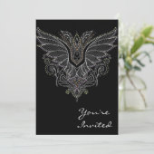 吸血コウモリのハロウィンの誕生日の招待 招待状 (スタンド正面)