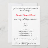 吸血コウモリのハロウィンの誕生日の招待 招待状 (裏面)