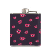 吸血唇と牙のパターン フラスク (裏面)