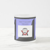 吸血性ハロウィーン小さいかすりガラスのマグカップ フロストグラスマグカップ (中央)