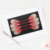 吸血指V.2 長方形シール (封筒)