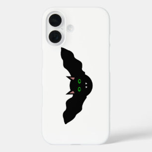 吸血猫顔コウモリ ハロウィン iPhone 16ケース